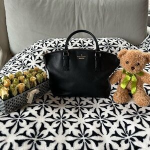 Kate Spade Black Leather Tote Bag
